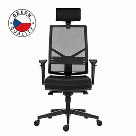 Papírenské zboží - Powerton Kancelářské ergonomické křeslo Marie, Černé