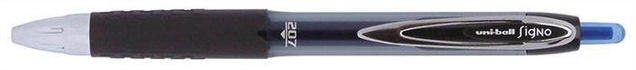 Papírenské zboží - UMN-207 gél toll, kék, 0,4 mm, kinyomó mechanizmus, UNI