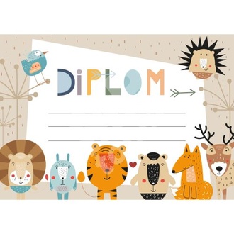 Papírenské zboží - Diplom A4 - Zvířátka
