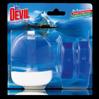 Papírenské zboží - Dr. Devil Polar Aqua 3v1 Wc blok tekutý 3 x 55 ml