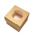 Papírenské zboží - ECO papírdoboz muffinokhoz 100x100x100 mm barna ablakkal [25 db]