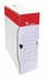 Papírenské zboží - Archív doboz, piros-fehér, karton, A4, 100 mm, VICTORIA