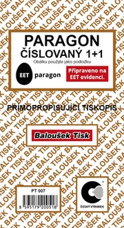 Papírenské zboží - Paragon číslovaný EET PT007