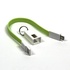 Papírenské zboží - Kabel USB (2.0), USB A M- USB micro M, 0.2m, světle zelená, Logo, blistr, klíčenka