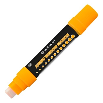 Papírenské zboží - Křídový fix na sklo Centropen JUMBO WINDOW 9120 oranžový