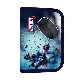 Papírenské zboží - Penál 1 p. 2 chlopně, prázdný Hokej