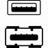 Papírenské zboží - USB kábel (2.0), USB A M- USB A F, 1,8 m, fekete, logó, buborékfólia