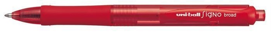 Papírenské zboží - UM-152 zselés toll, piros, 0,3mm, kinyomó mechanizmus, UNI
