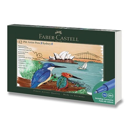 Papírenské zboží - Popisovače Faber-Castell Pitt Artist Pen Sydney - 12 ks