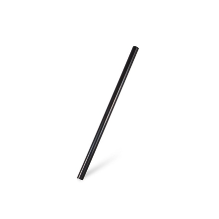 Papírenské zboží - Slámky koktejlové JUMBO plastové černé 15 cm, průměr 8 mm [250 ks] (znovu použitelná)