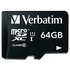 Papírenské zboží - Verbatim Micro Secure digitális kártya, 64 GB, micro SDXC, 44084, UHS-I U1 (10. osztály), adapterrel