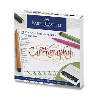 Papírenské zboží - Popisovače Faber Castell Pitt Artist Pen Calligraphy box 12 ks 167512