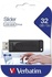 Papírenské zboží - 32 GB USB Flash 2.0 Slider, SZÓ, fekete