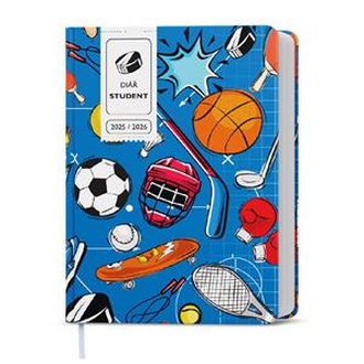 Papírenské zboží - Týdenní diář - Student - V8 - lamino - kapesní - Sport