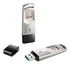 Papírenské zboží - Apacer USB flash meghajtó, USB 3.0 (3.2 Gen 1), 32 GB, AH651, ezüst, AP32GAH651S-1, lenyomattal