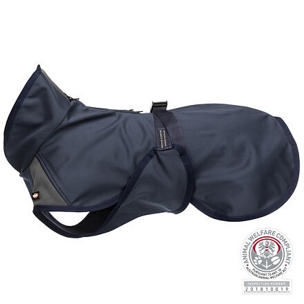 Papírenské zboží - Softshellová bunda ASTON, tmavomodrá/šedá - DOPRODEJ S:36cm, hruď:30-52cm, krk:30cm