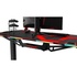 Papírenské zboží - ULTRADESK Gaming asztal FORCE - piros, 166x70 cm, 76,5 cm, XXL egérpaddal, tartóval