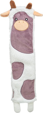 Papírenské zboží - Be Eco kráva, recyklovaná hračka pro psy, šustící, 51 cm, polyester, bílá/fialová