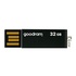 Papírenské zboží - Goodram USB flash meghajtó, USB 2.0, 32 GB, UCU2, fekete, UCU2-0320K0R11, USB A, forgatható fedéllel