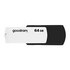 Papírenské zboží - Goodram USB flash meghajtó, USB 2.0, 64 GB, UC02, fekete, UCO2-0640KWR11, USB A, forgatható fedéllel
