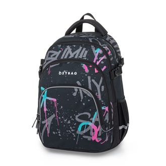 Papírenské zboží - Studentský batoh OXY SCOOLER Graffiti Pink