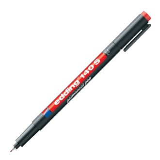 Papírenské zboží - Permanentní popisovač "140 S", červená, OHP, 0,3mm, EDDING