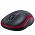 Papírenské zboží - Logitech Mouse M185, 1000 DPI, 2,4 [GHz], optikai, 3 tl., 1 kerék, vezeték nélküli, piros, 1 k