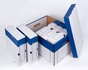 Papírenské zboží - Archiváló konténer, kék-fehér, 320x460x270 mm, VICTORIA