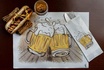 Papírenské zboží - Új Beer evőeszköz táska fehér szalvétával [125 db]