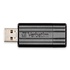 Papírenské zboží - Verbatim USB flash meghajtó, USB 2.0, 64 GB, PinStripe, Store N Go, fekete, 49065, USB A, magassággal