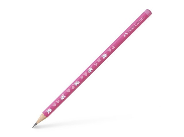 Papírenské zboží - Grafitová tužka Faber-Castell Unicorn HB, růžová