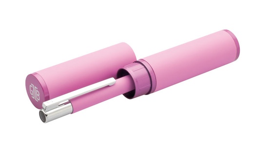 Papírenské zboží - Kuličkové pero TUBLA kovové v pouzdře - růžová