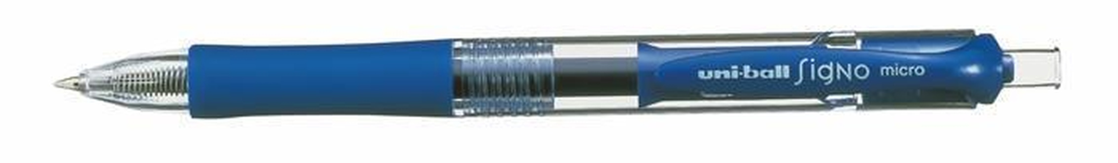 Papírenské zboží - Gelové pero "UM-152", modrá, 0,3mm, stiskací mechanismus, UNI