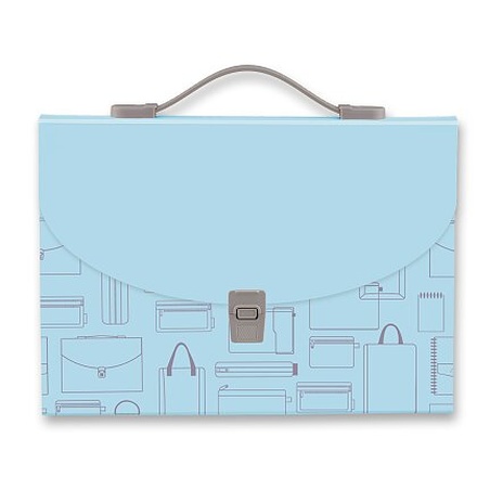 Papírenské zboží - Aktovka Foldermate Vintage, A4, 7 kapes - modrá