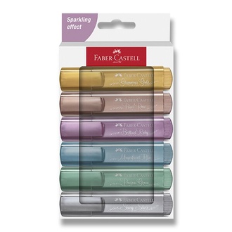 Papírenské zboží - Zvýrazňovač Faber-Castell Textliner 46 Metallic sada 6 barev