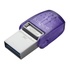 Papírenské zboží - Kingston USB flash meghajtó OTG, USB 3.0 (3.2 Gen 1), 128 GB, Data Traveler microDuo3 G2, ezüst