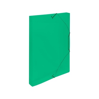 Papírenské zboží - Krabice PP s gumou A4 Lines zelená