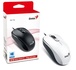 Papírenské zboží - Genius Mouse DX-110, 1000DPI, optikai, 3 tl., 1 kerék, vezetékes USB, fehér