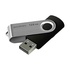 Papírenské zboží - Goodram USB flash meghajtó, USB 2.0, 128GB, UTS2, fekete, UTS2-1280K0R11, USB A, forgatható fedéllel