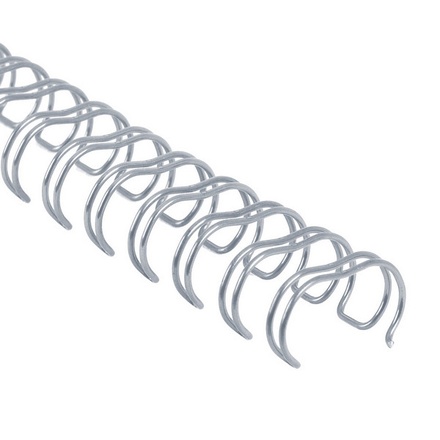 Papírenské zboží - Drátěné hřbety 2:1 - 11mm - stříbrné - 100 ks