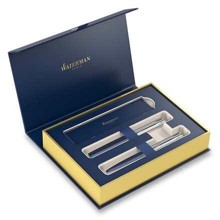 Papírenské zboží - Waterman Allure DeLuxe Blue sada plnicí pero a kuličkové pero