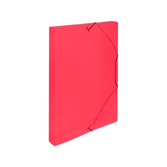 Papírenské zboží - Krabice PP s gumou A4 Lines červená