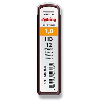 Papírenské zboží - Tuhy Rotring 1,0 mm, HB