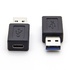 Papírenské zboží - USB (3.0) kicsinyítés, USB (3.0), USB A (3.0) M-USB C (3.1) F, 0, fekete, műanyag zacskó, műanyag