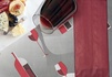 Papírenské zboží - Evőeszköz zseb piros, fehér szalvétával [125 db]