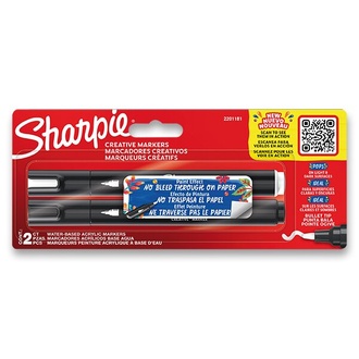 Papírenské zboží - Akrylový popisovač Sharpie Acrylic Marker Bullet sada 2 barvy, černá a bílá