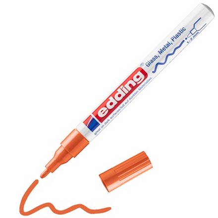 Papírenské zboží - Lakový popisovač "751", oranžová, 1-2mm, EDDING