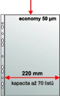 Papírenské zboží - Euroobal A4 U MAXI PP eurozáv. krupička, 50mic. 235x305mm [50 ks]