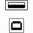 Papírenské zboží - USB kábel (2.0), USB A M- USB B M, 5m, szürke, Logo