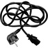 Papírenské zboží - Hálózati kábel 230V tápegység, CEE7 (dugó)-C13, 2m, VDE jóváhagyással, fekete, embléma, 5 csomag (ec